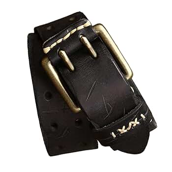 FCKJXSPYXSM Classic Cowhide Embossed Belts Adjustable Double